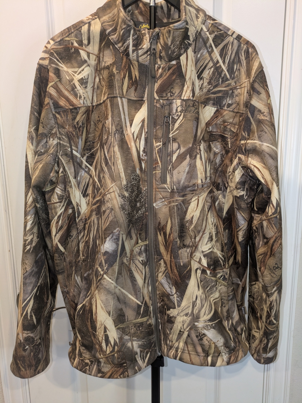 Cabela’s Classic Fit Men’s Large Camo Fleece Full Zip Hunting Jacket